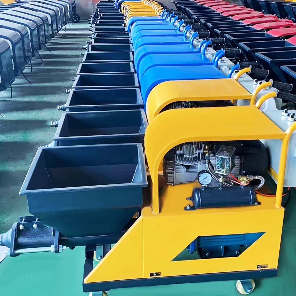 Mortar Spraying Machine With Mixer Putty Spraying Machine Small Cement Mortar Wall Plastering Machine