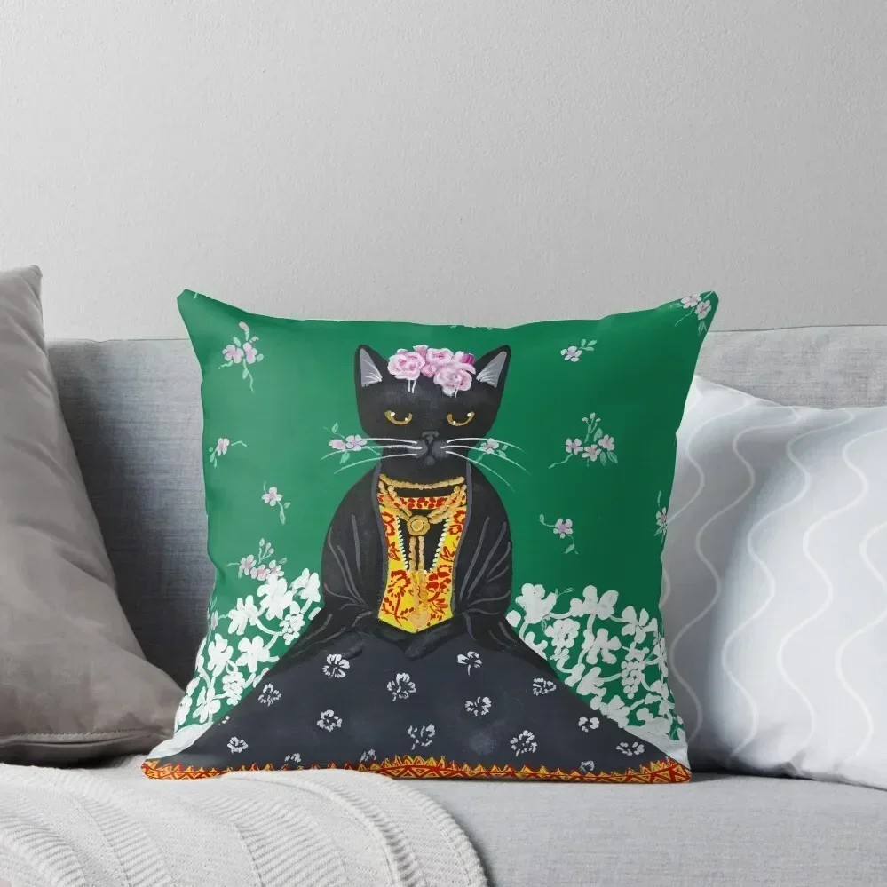 

Black Cat Portrait Throw Pillow Christmas Cushion For Home Luxury Pillow Case christmas decorations 2025 pillow