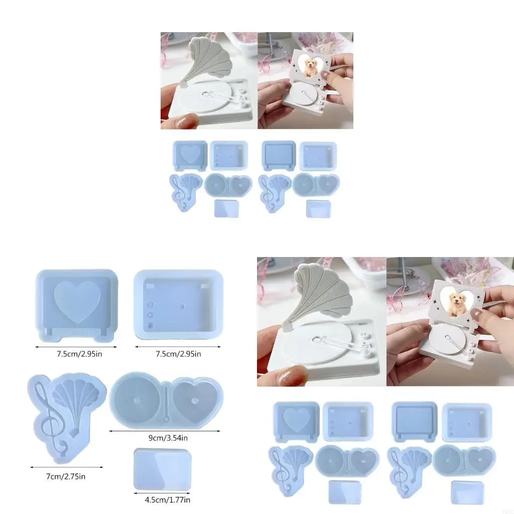 

195C Silicone Mold Record Player Resin Mold Photo Frame Mold for Home Decor