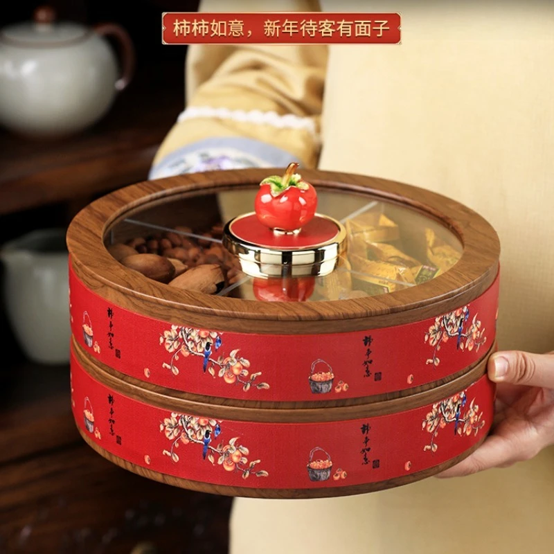 

fruit box, high-end and exquisite Chinese New Year, high-value new 2025 light luxury, home living room New Year's candy plate