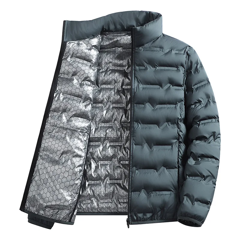 Veste à infusion de graphène, veste rembourrée légère ultra chaude, veste décontractée à isolation thermique, manteau décontracté coupe-vent à capuche
