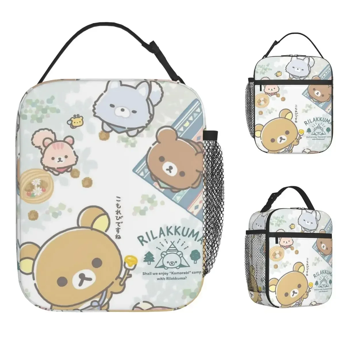 Rilakkuma Korilakkumas Lunch Bag Leisure Lunch Box Office Convenient Thermal Lunch Bags For Men Oxford Print Cooler Bag