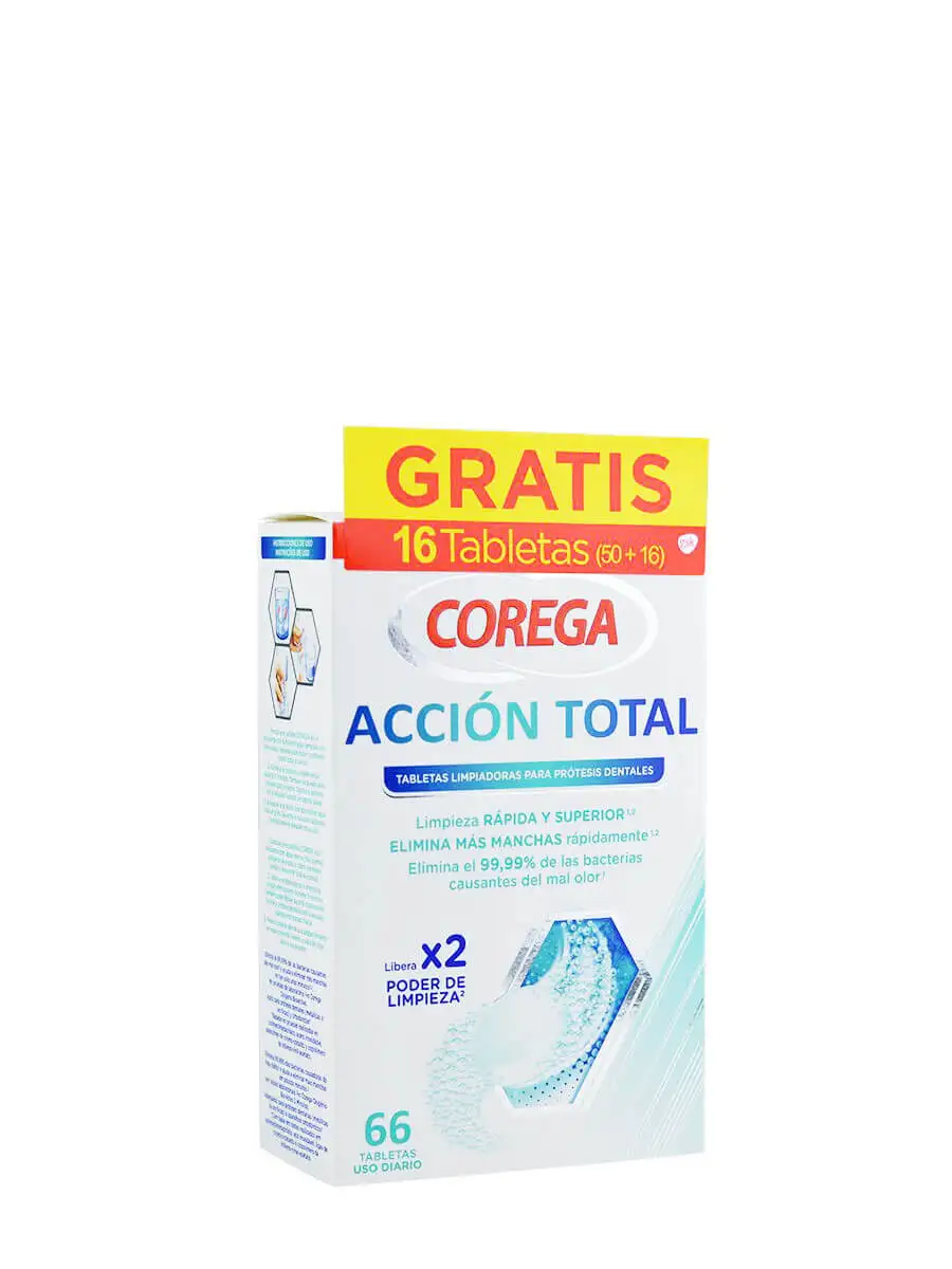 Corega action total 66 tablets-cleaning tablets for dental prosthetics