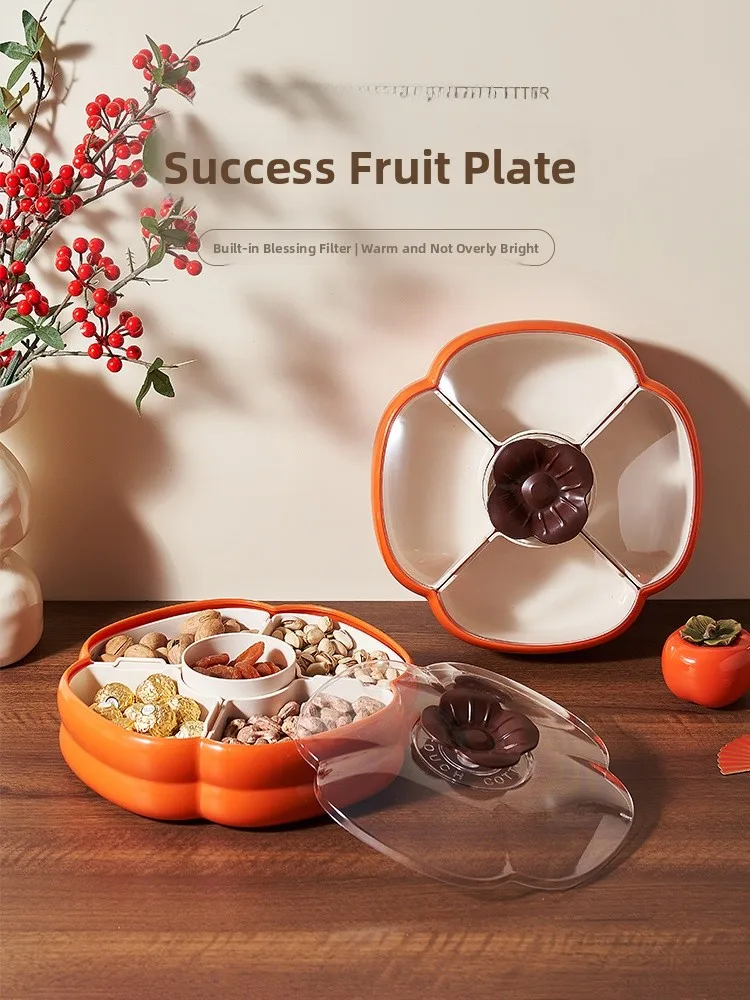 

Home Living Room Tea Table Dry Fruit Plate Nut Seed Sna Box High End Fruit Candy Holder Ele Design Plastic Ma...