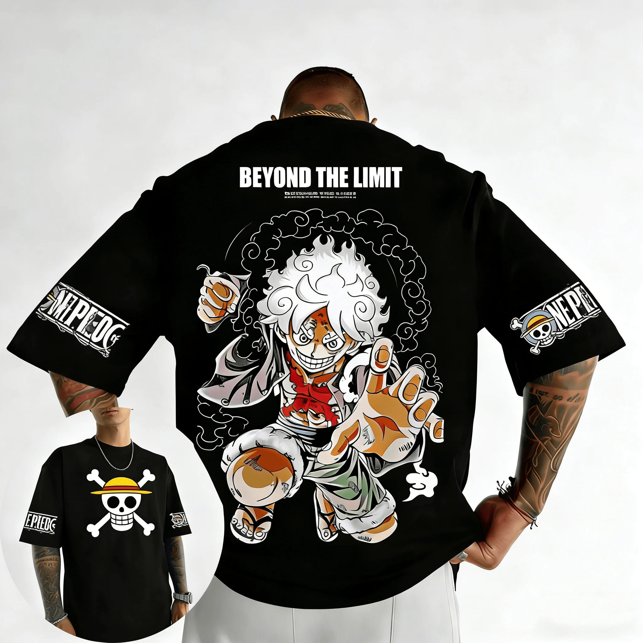 Camiseta de Anime y Cómics One Piece, Camiseta Luffy Gear 5, Camiseta de Verano 2026 para Hombre y Mujer, Camiseta de Algodón Extra Grande, Camiseta Resistente