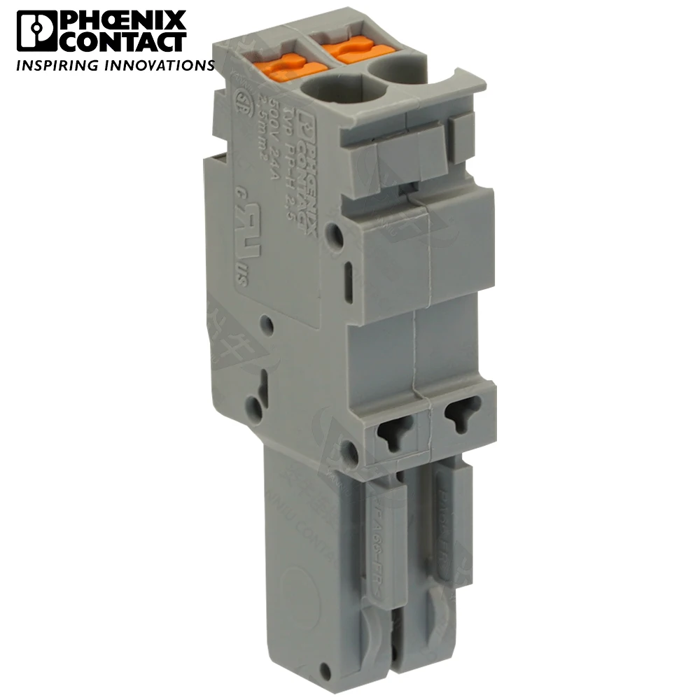 1Pcs Original Genuine Phoenix Contact Connector Type Din Rail Terminal Blocks Push-in Connection 2 Pin PP-H 2.5 3209879 500V 24A