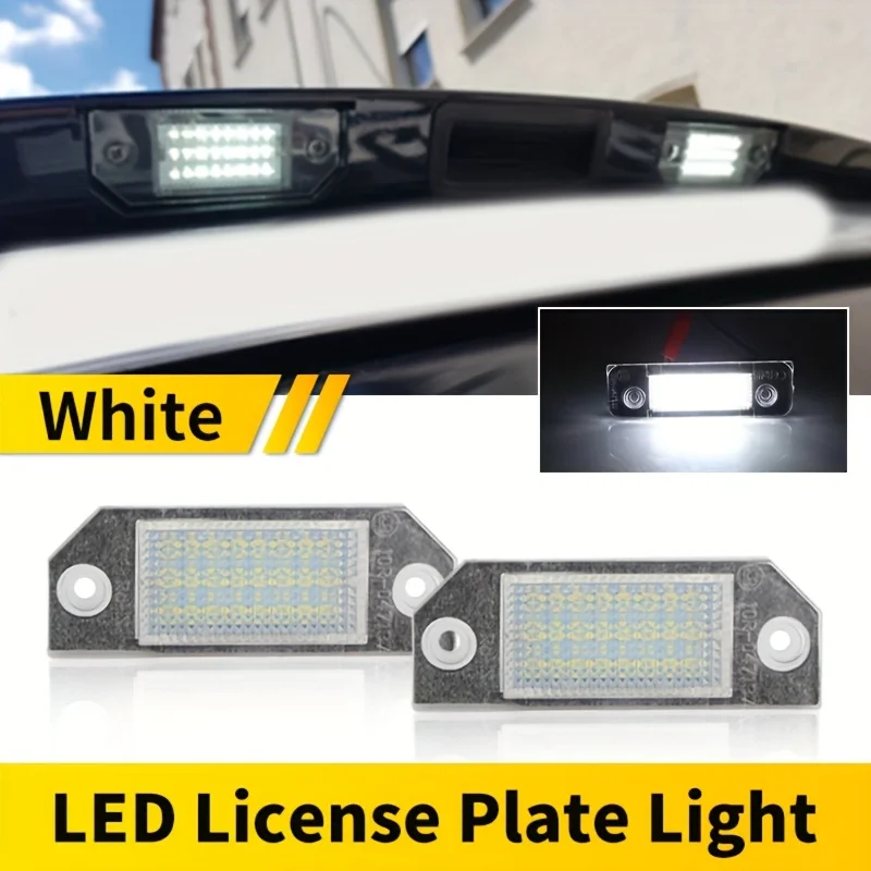 

2pcs White LED Car Rear License Plate Light for Ford Focus C-MAX 2003-Up Focus MK2 2003-2008 Auto Accessories
