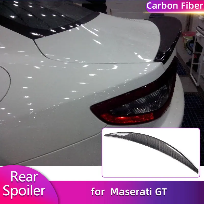 

Полностью углеродное волокно, задний спойлер багажника, крылья для Maserati GT Gran Turismo Coupe 2008-2011, гоночный задний спойлер, крыло багажника, губа