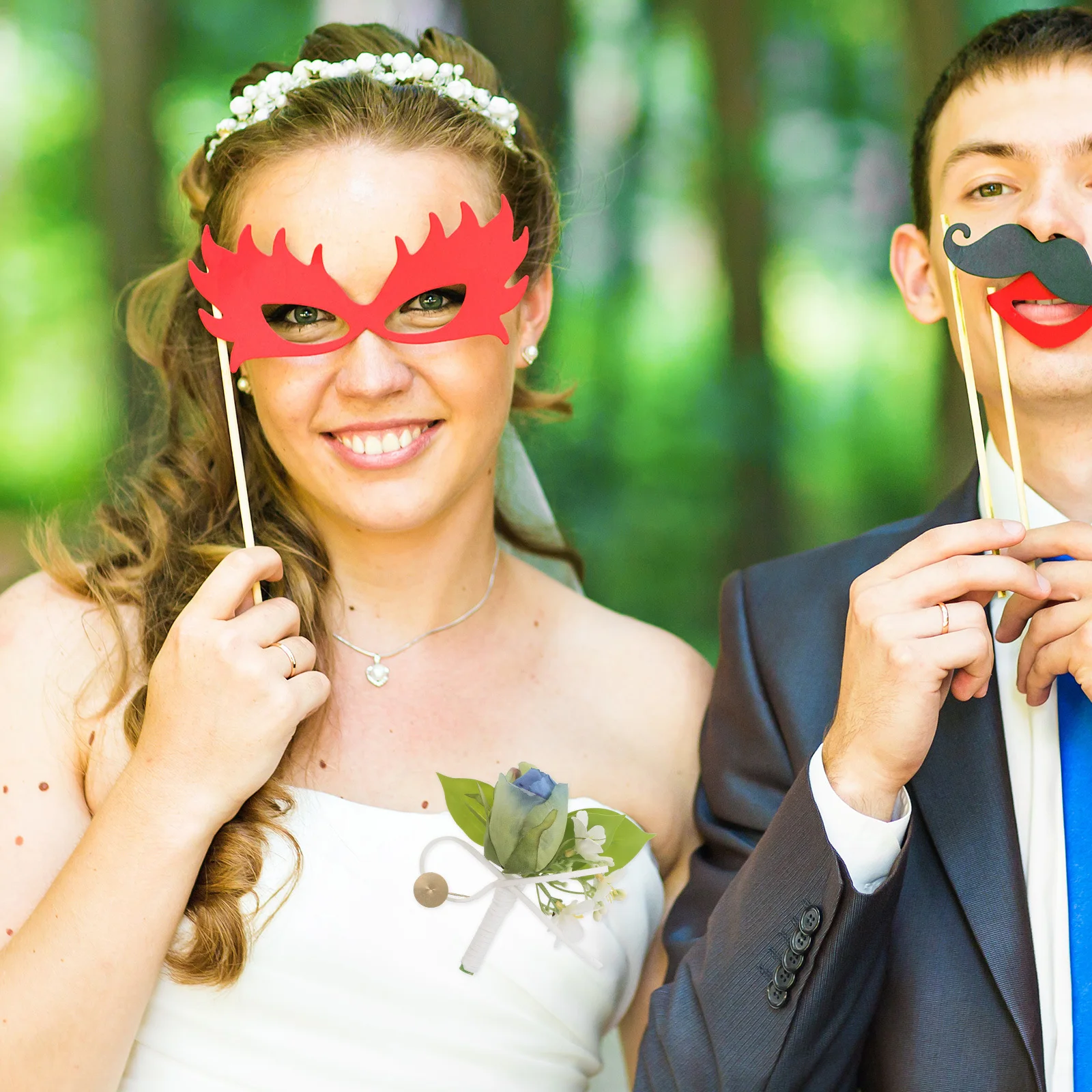 نابض بالحياة الحرير زهرة التوليب العروة اكسسوارات الزفاف الأنيقة للعريس وصيفات الشرف الأمهات ديكور حفلات الزفاف