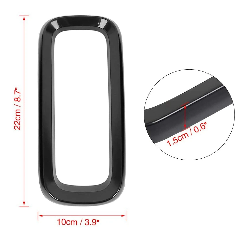 7Pcs Bright Black Front Grille Inserts Sticky Grill Cover Frame Trims Kit For Jeep Renegade 2015-2018-A67F - view 5