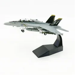 1/100 FA-18F Alloy Fighter Miniature Aircraft Airplane Model with Stand Base Plane Figure For Home Office Living Room Decoration