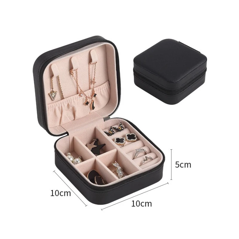 Portable Jewelry Storage Box Candy Color Travel Storage Organizer Jewelry Case Earrings Necklace Ring Jewelry Organizer Display