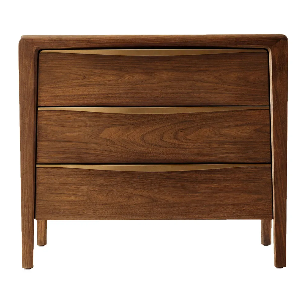 

High Quality Bedroom Furniture Modern Wooden Solid Wood Nightstand Bedside Table Cabinet
