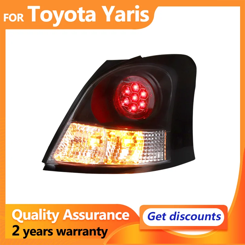 LED Taillights For Toyota Yaris 2008 2009 2010 2011 2012 Rear Tail light lamp Driving Brake Stop Lights