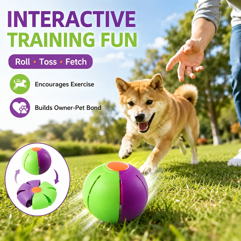 Juguete interactivo para perros dos en uno: pelota y disco volador - imagen 2