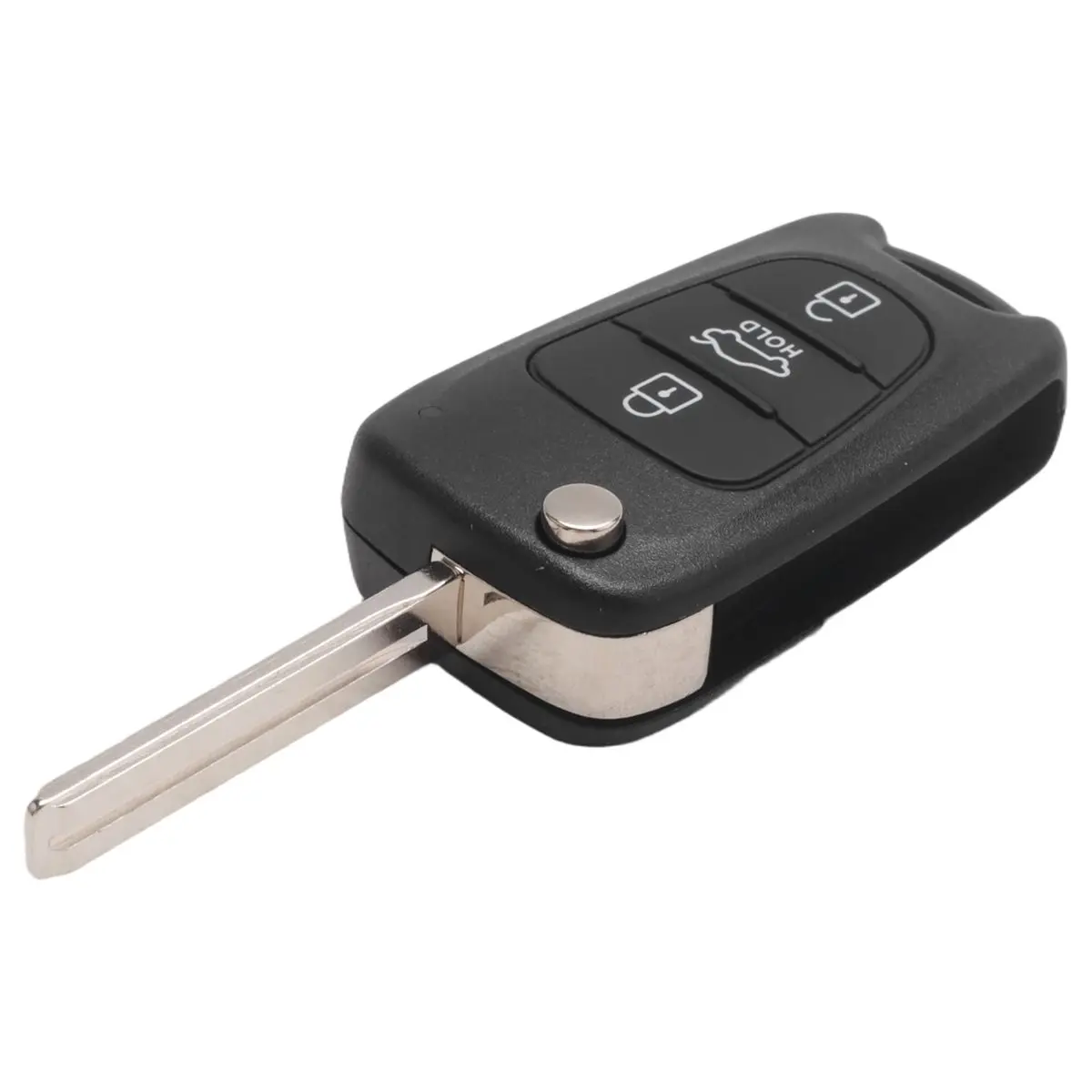 #16U Car Key Shell Case ,3 Buttons Flip Folding Remote Key Shell Case for HYUNDAI I20 I30 I35 (Black) view 5