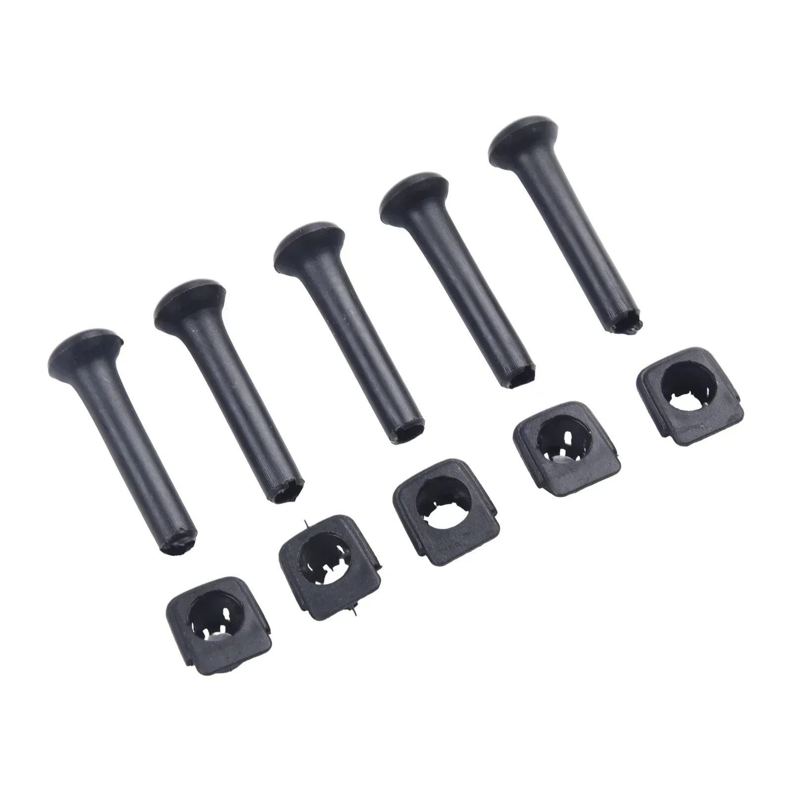 5 juegos de perilla de bloqueo de Base de botón de bloqueo de seguridad de puerta de coche apta para Golf Mk2 Mk3 para Passat B2 # 191837187   Piezas interiores de plástico negro