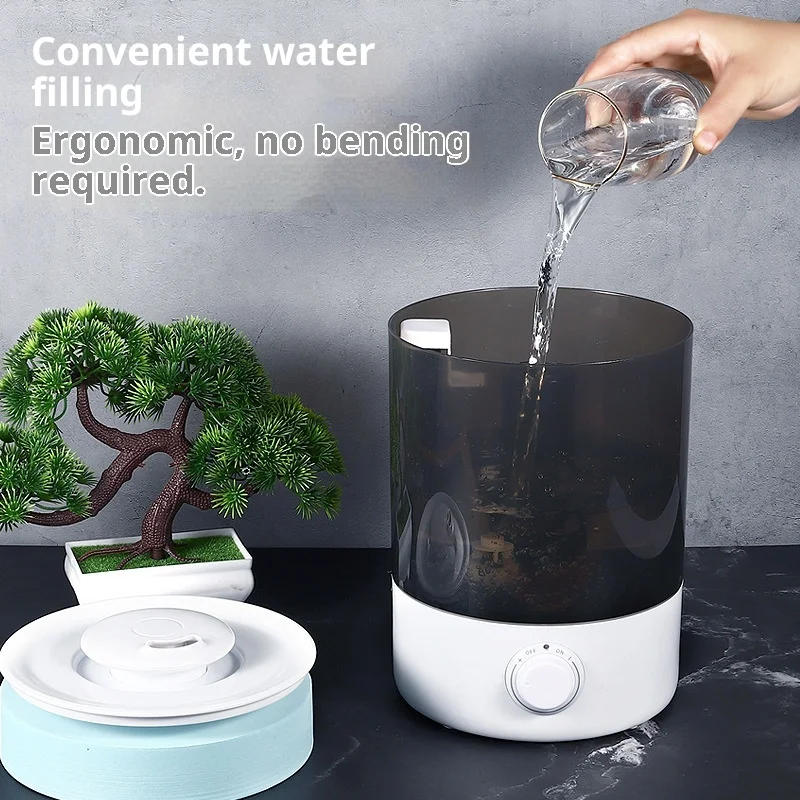 Aromatherapy Plastic Ultrasonic Humidifier Humidistat Color Changing Light 1 Year Warranty Electric Desktop Use Household Home