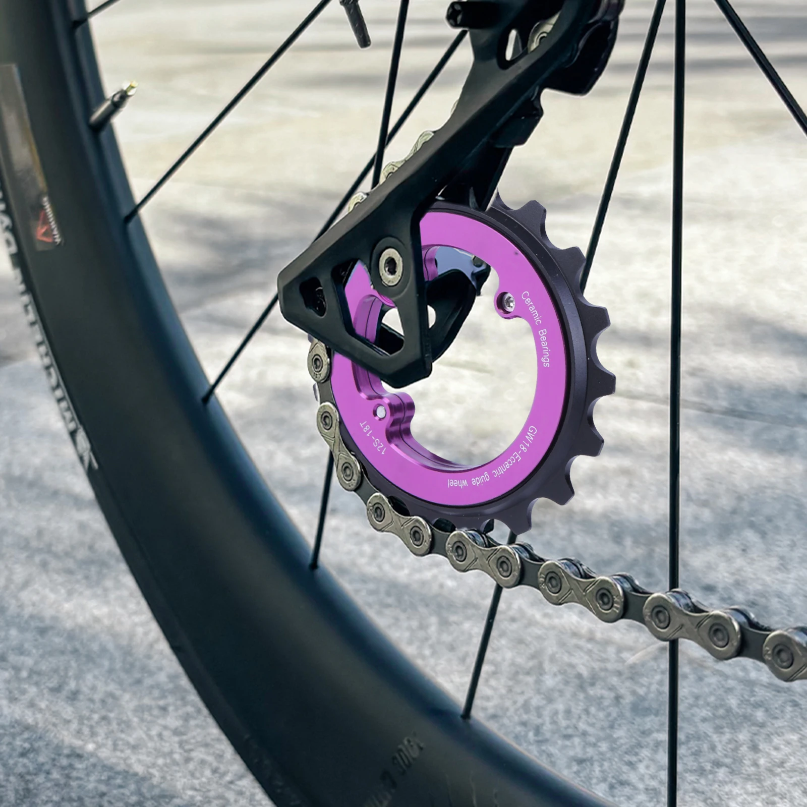

18T Rear Derailleur Ceramic Pulley Bike Guide Hollow Eccentric Pulley Wheel for Shimano R8000 R7000 MTB Road Bicycle Part