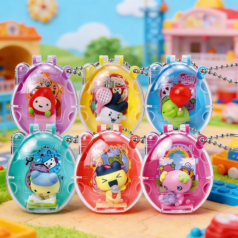 

Bandai Tamagotchise Meets Case Charm Character Action Figure Toy Anime Peripheral Kawaii Bag Pendant Gift