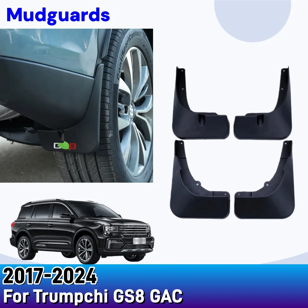 For Trumpchi GS8 2017-2022 GAC 2023 2024 Mudguards Plastic Splash Guard Cover Exterior Mud Flaps Car Styling Upgrade Accessory