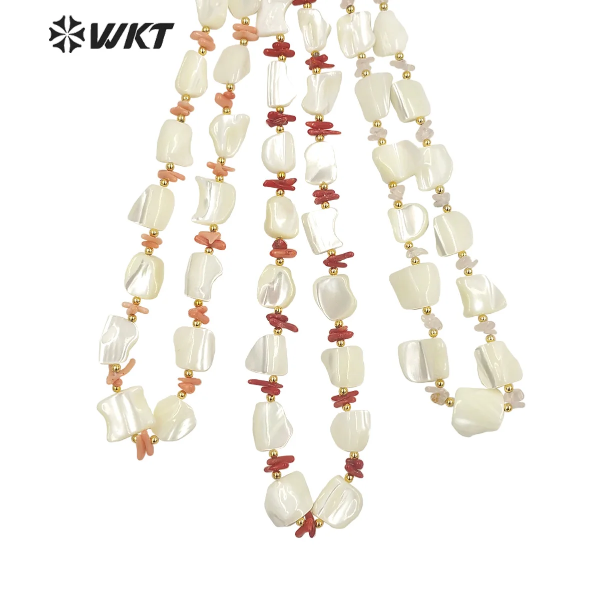 WT-JN228 WKT 2026 Fashion Style Shell&Stone New Sale Necklace Women Birthday Chain Design Girl Ins Jewelry
