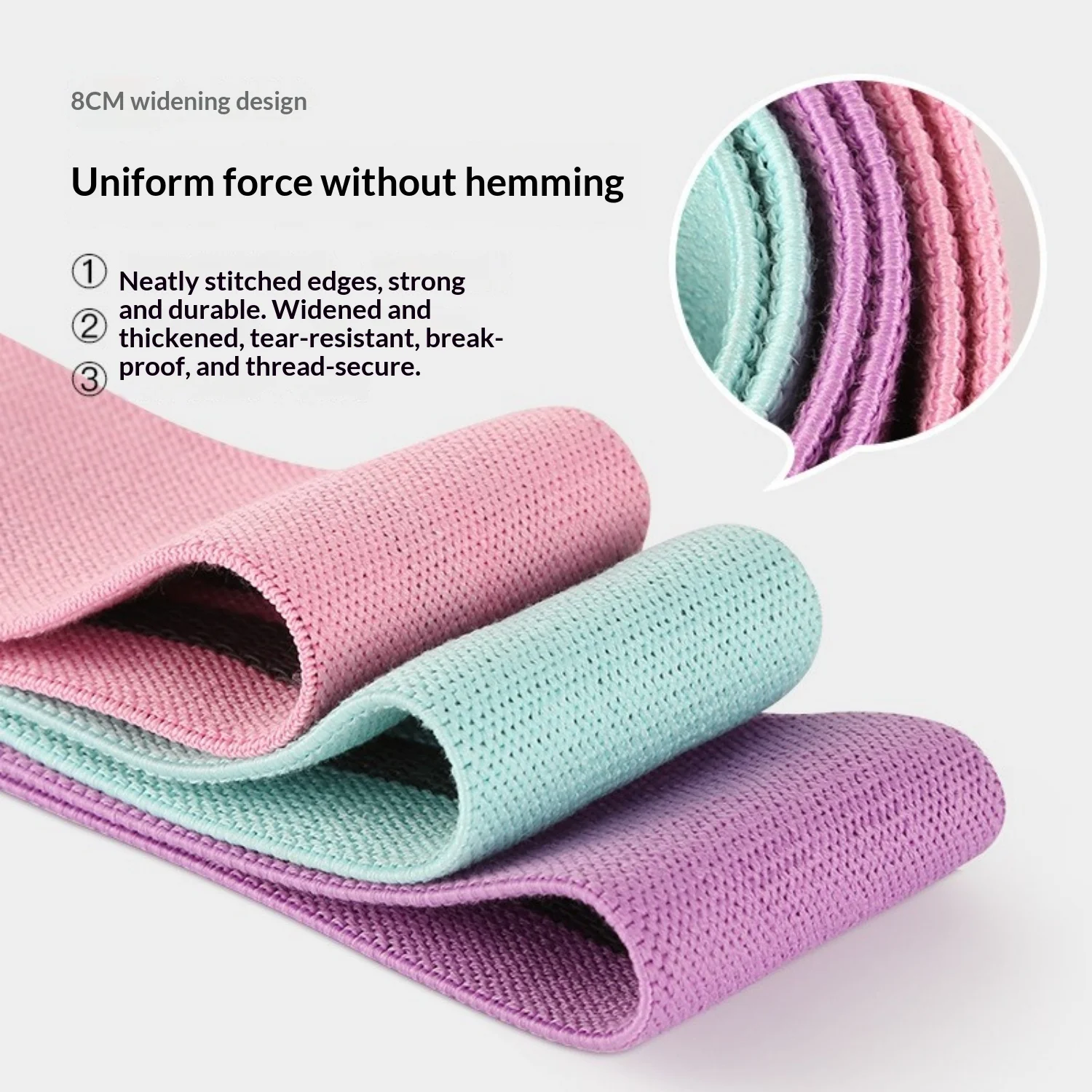 أربطة غنيمة لليوجا في صالة الألعاب الرياضية المنزلية، أربطة مقاومة مرنة متماسكة لرفع المؤخرة، معدات تمارين اللياقة البدنية