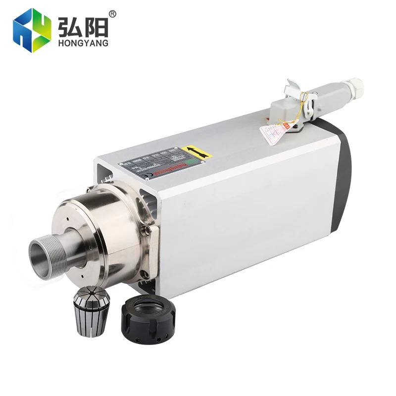 CNC Spindle Motor 6.0kw ER32 Square Air Cooled Spindle 380V 220V 18000rpm For CNC Woodworking Milling Router Machine Tools