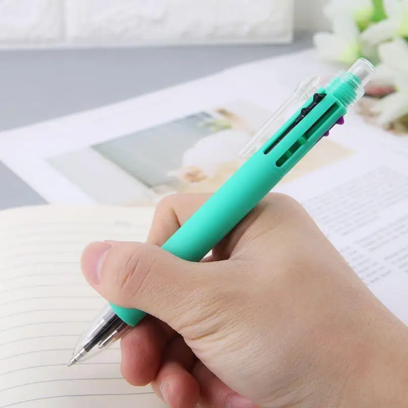 

G8TA 0.7mm 5 Colors In Retractable Ballpoint Pens Mechanical Pencil Smooth Writin