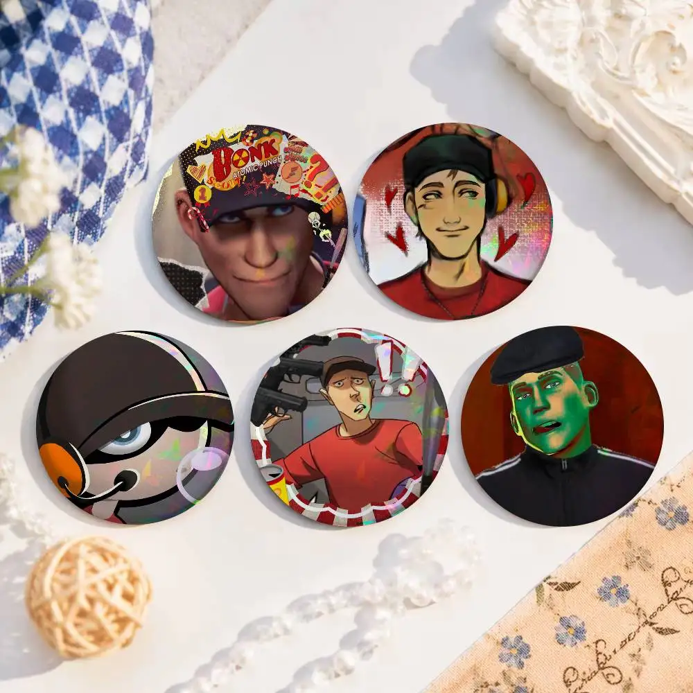 Classic Game Team Fortress 2 Scout  Creative Tinplate Soft Button Pins Animal Icon Brooch Lapel Backpack Badge Accessories Pin