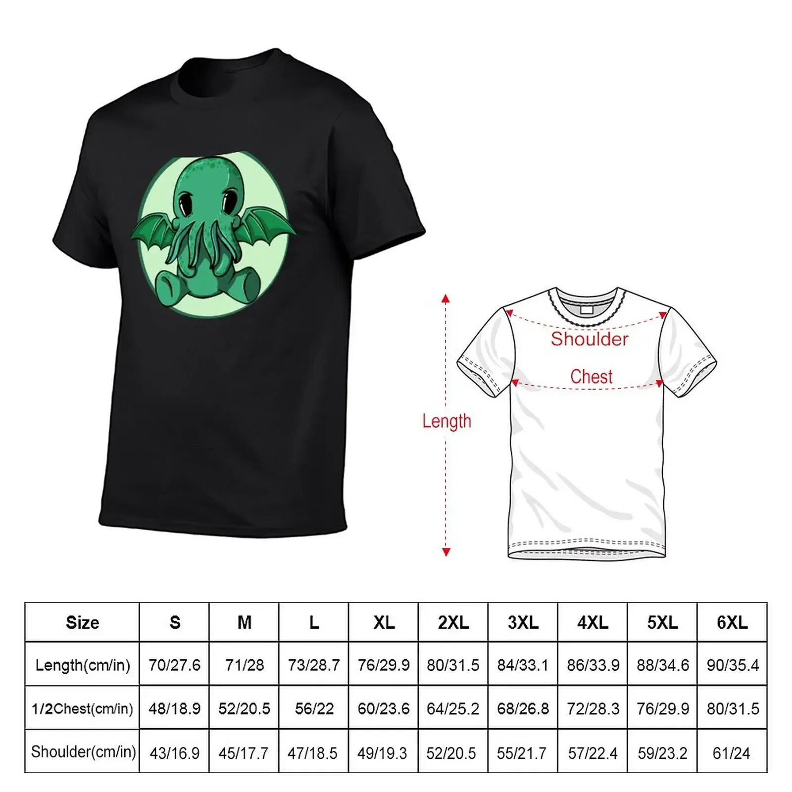 Cthulhu smirk T-Shirt anime clothes Short sleeve tee shirts graphic tees t shirts for men cotton