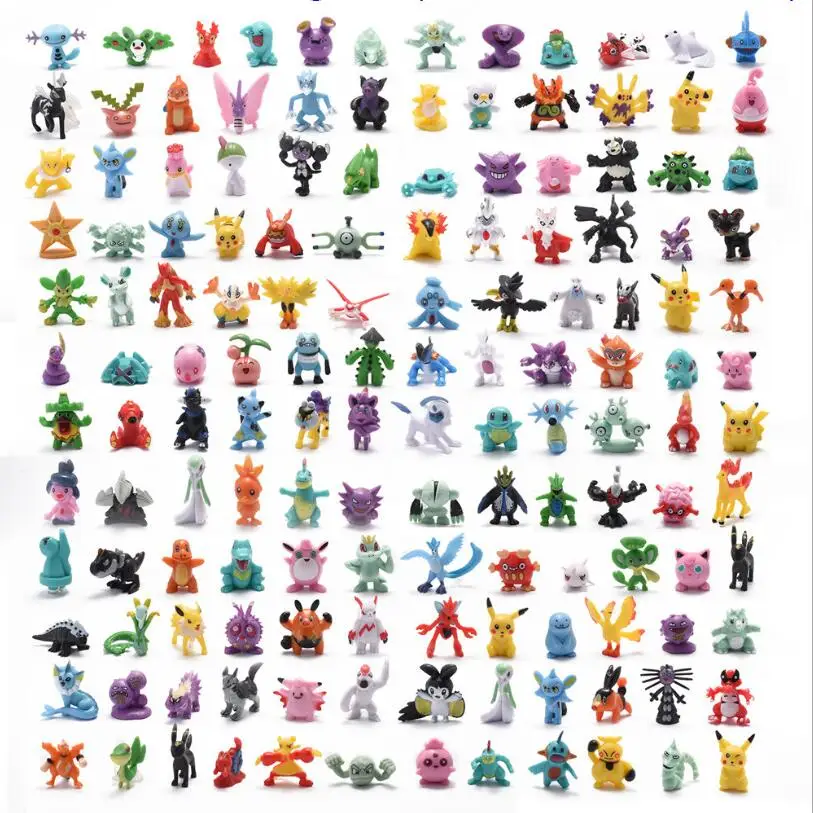 24pcs/Bag Set 2-3cm Figures Toy Bulk Anime Mini Doll Figurine Small Pocket Monster Birthday Gift Toys