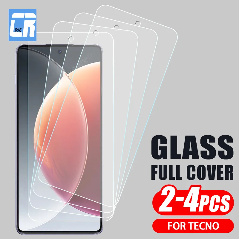 

2-4 шт. закаленное стекло для Tecno Camon 30 Pro Полное покрытие Защитная пленка для экрана Camon 20 19 Neo 18 Premier 18T 18 P защитная пленка
