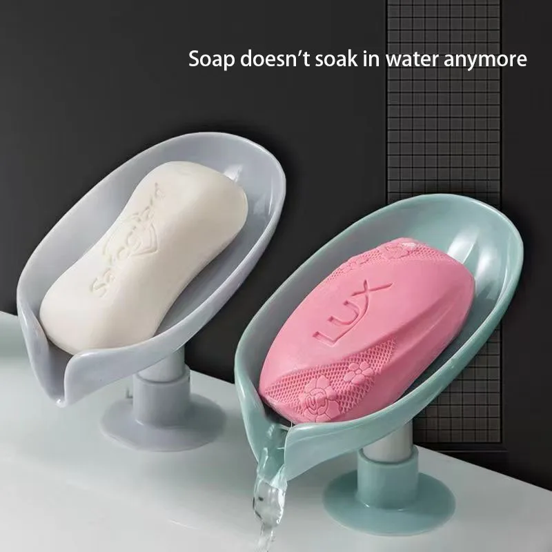 

Soap box soap storage rack suction cup wall mounted non perforated creative drainage rack household storage artifact washbasin