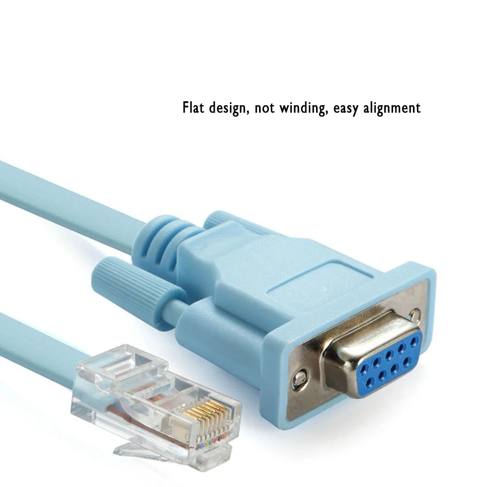 كابل شبكة RISEN RJ45 كابل تسلسلي Rj45 إلى DB9 وRS232 إلى USB (2 في 1) CAT5 محول إيثرنت كابل وحدة التحكم LAN