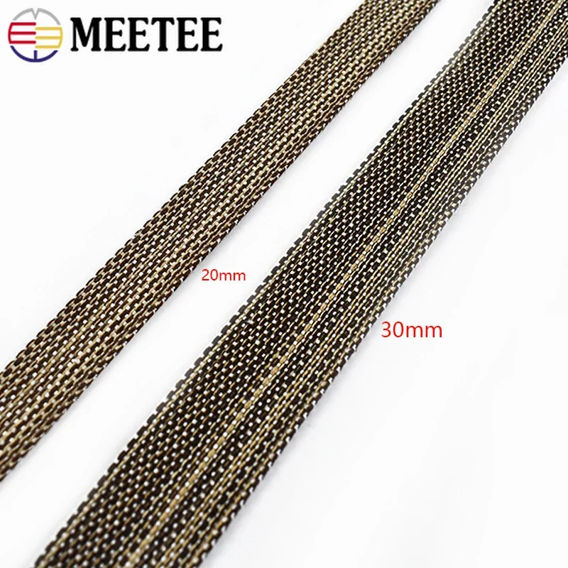 2/5Meters 20-34mm Meetee Jacquard Braid Nylon Webbing Ribbon Strap for Backpacks Clothes Shoes Sewing Band Lace Belt Accessories