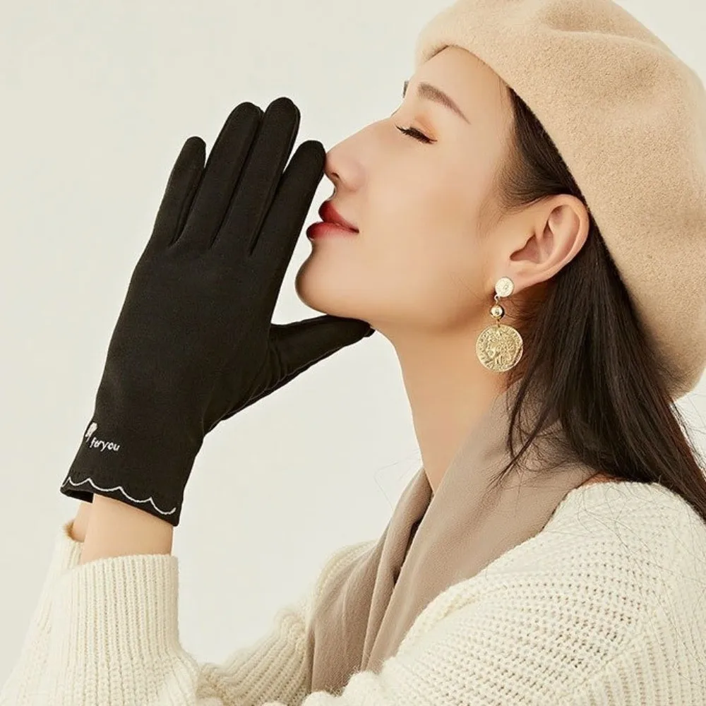 Touchscreen Women's Warm Gloves with Warm Lining Windproof Winter Gloves Fashion Running Cyclin Outdoor Sport Glove