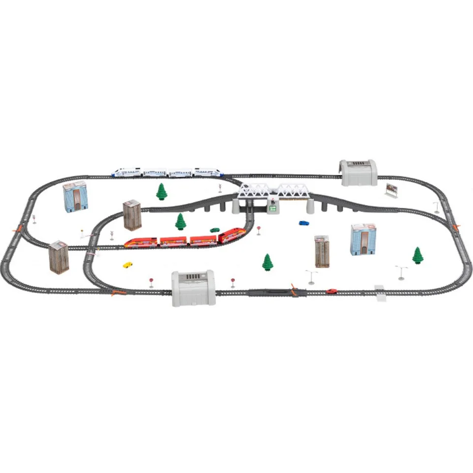 Train électrique Harmony – Simulation Haute Vitesse – 3/4/5 Wagons – Jouet Lumineux Et Modulable – Dès 3 Ans