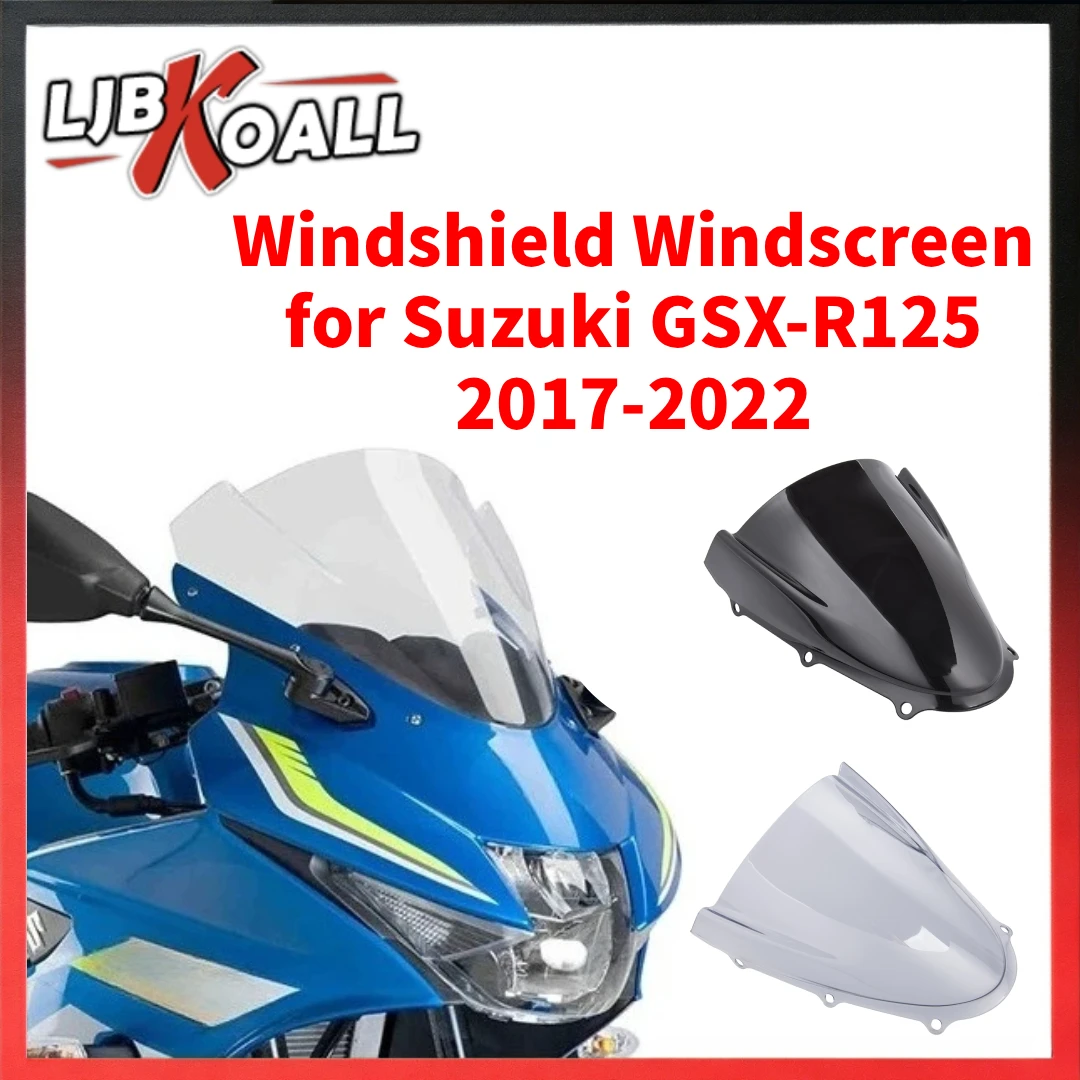 Parabrisas para Suzuki GSXR125 2017-2022, Parabrisas Doble Burbuja para Suzuki GSX-R125 GSXR 125, Deflector de Viento