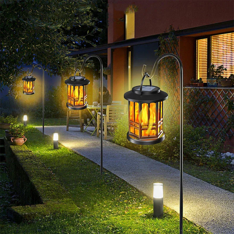 

LED Solar Creative Simulation Flame Lamp with Clip IP65 Waterproof Outdoor Wall Lamp Garden Landscape Light Garden Decoration
