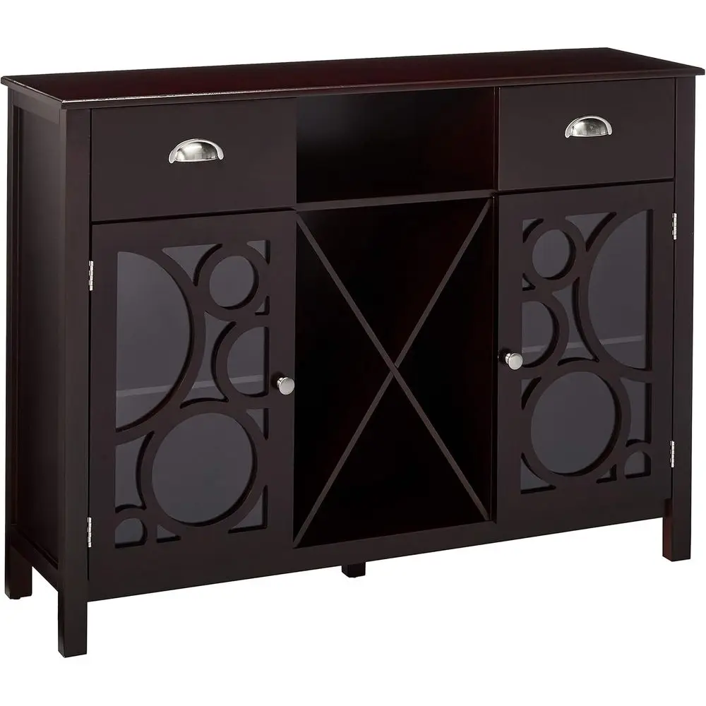 

Town Cherry Wood Buffet Server with Storage and Wine Cabinet