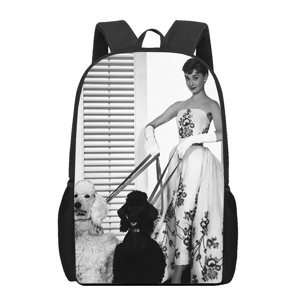 Audrey Hepburn Men Backpack Kids Boys Backpacks School Bags for Teenage Daily Bagpack Book Bag Packs Bookbag