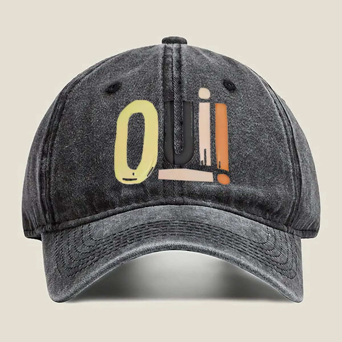 

Oui Text Oui Text Французский - юмор искусство Вымытая бейсболка