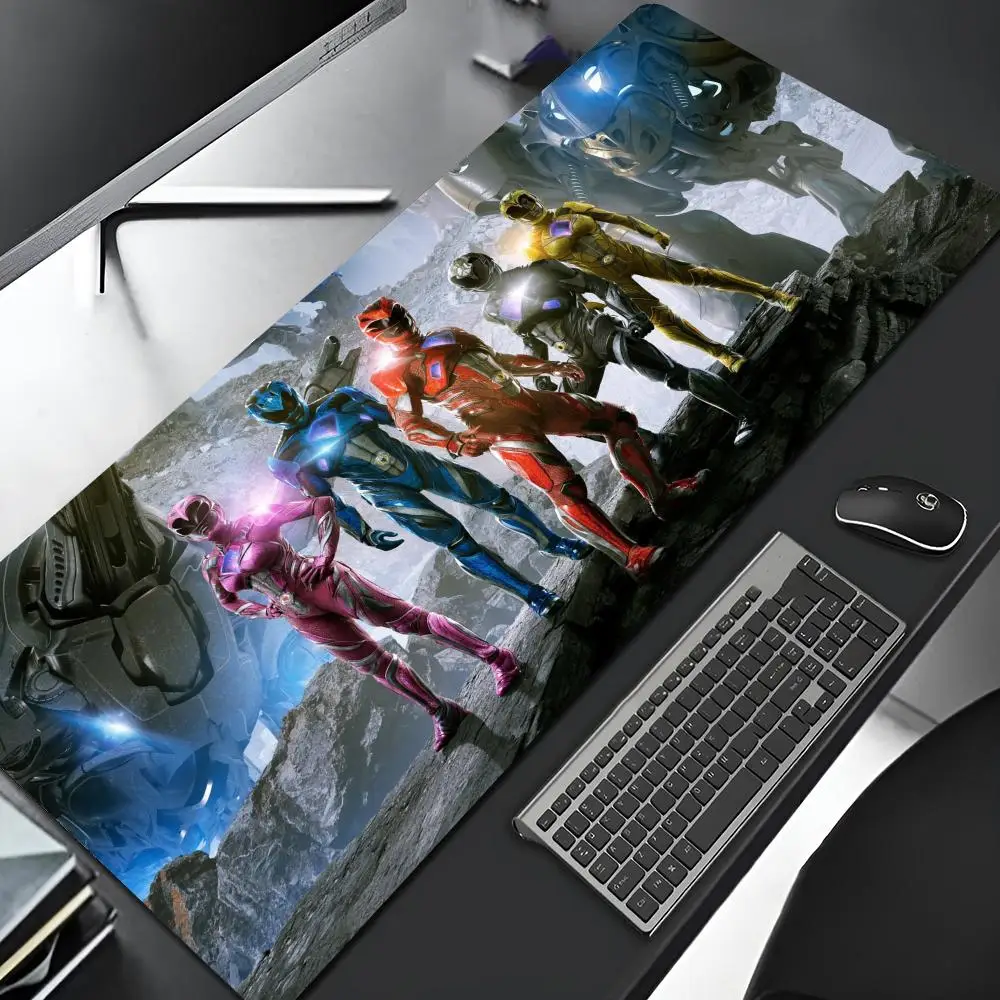 Alfombrilla de ratón PowerS R-Rangers para videojuegos, borde de bloqueo, ordenador grande, Gamer, Animal, alfombrilla de goma grande para ratón, alfombrilla de escritorio para ordenador portátil