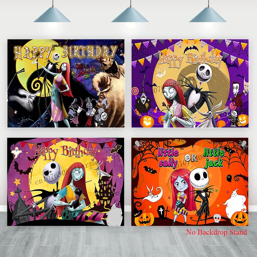 

Фон «Кошмар перед Рождеством», настенный детский фон для дня рождения для мальчиков, баннер для детского душа, реквизит для фотосъемки