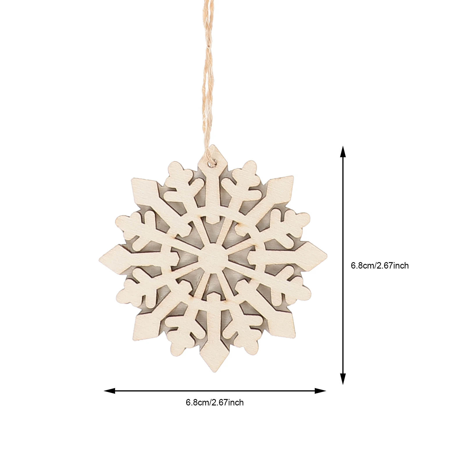 

10pcs Christmas Wood Decoration Unpainted Pendants Blank Wood Chips H made Graffiti DIY nament Holiday Party Accessories Sewing
