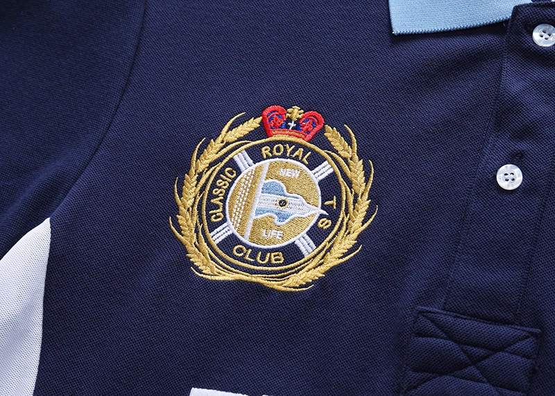 Herren-Poloshirt Argentinien Reisender Baumwolle Stickerei Farbige Nähte Klassisches Modedesign Original-Design Reine Baumwolle Hohe Qualität – Detail 12