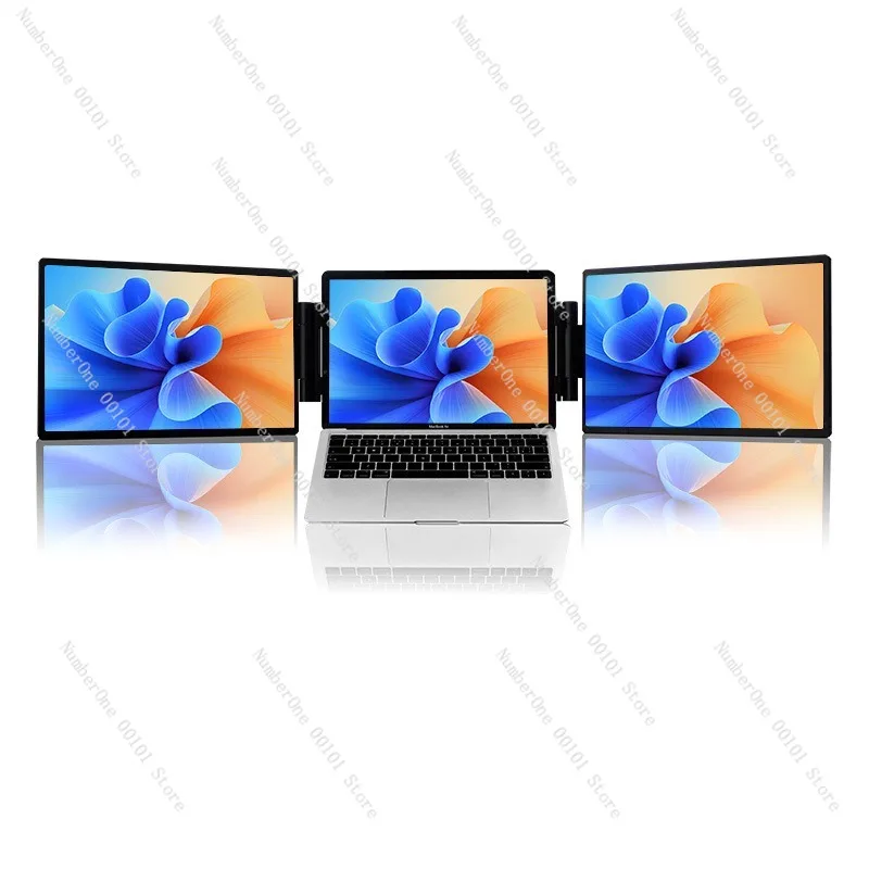 14 Inch Dual Screen Portable Monitor Laptop Screen Extender FHD IPS Secondary Display for Notebook Computer USB C HDMI Plug and