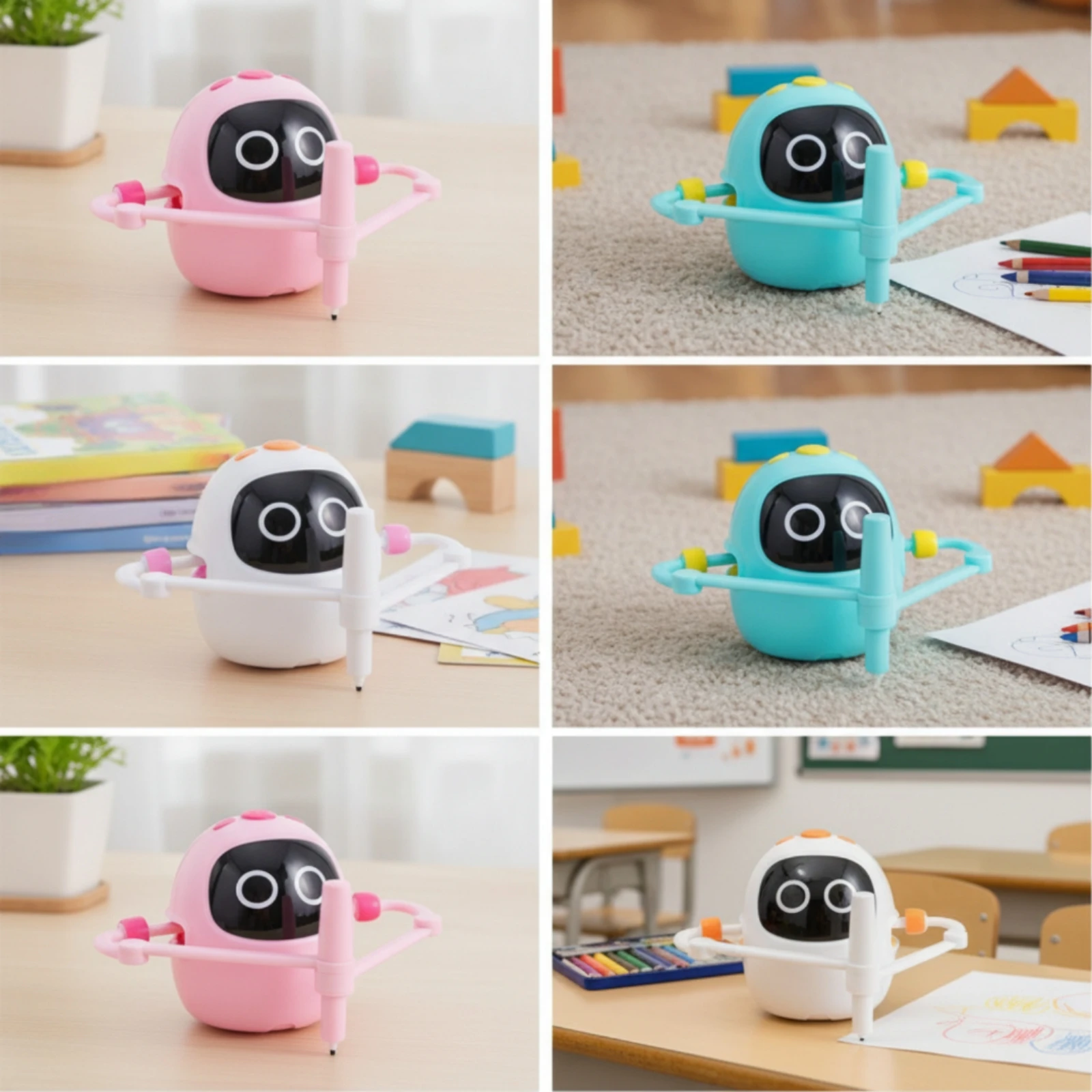 robot-dessinateur-robot-d'apprentissage-avec-stylo-a-dessiner-table-intelligente-pour-enfants-salle-de-jeux