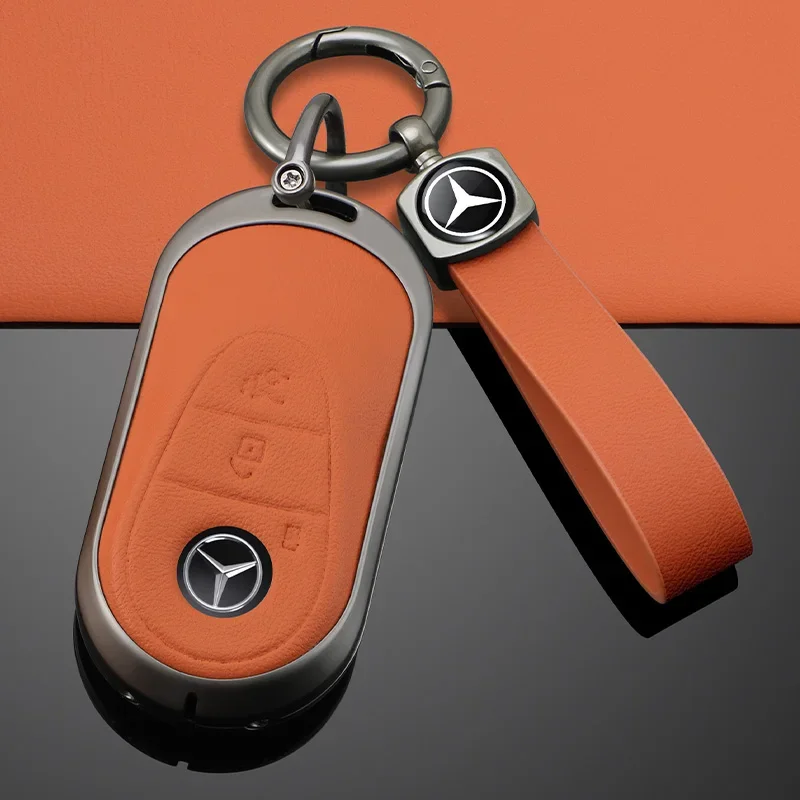 Car Key Case Cover for Mercedes-Benz A B C E G S Class CLA CLS GLA GLB GLC GLE GLS EQA EQB EQC 3 Buttons Auto Accessories 5